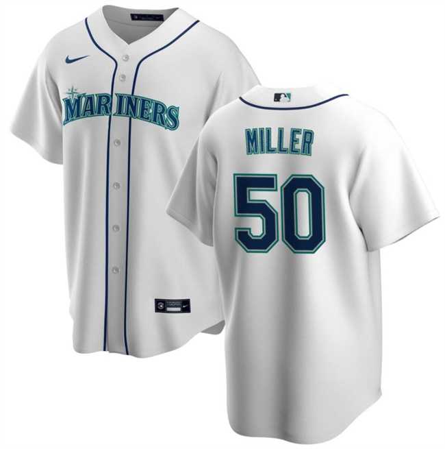 Men%27s Seattle Mariners #50 Edgar Martinez White Cool Base Stitched jersey Dzhi